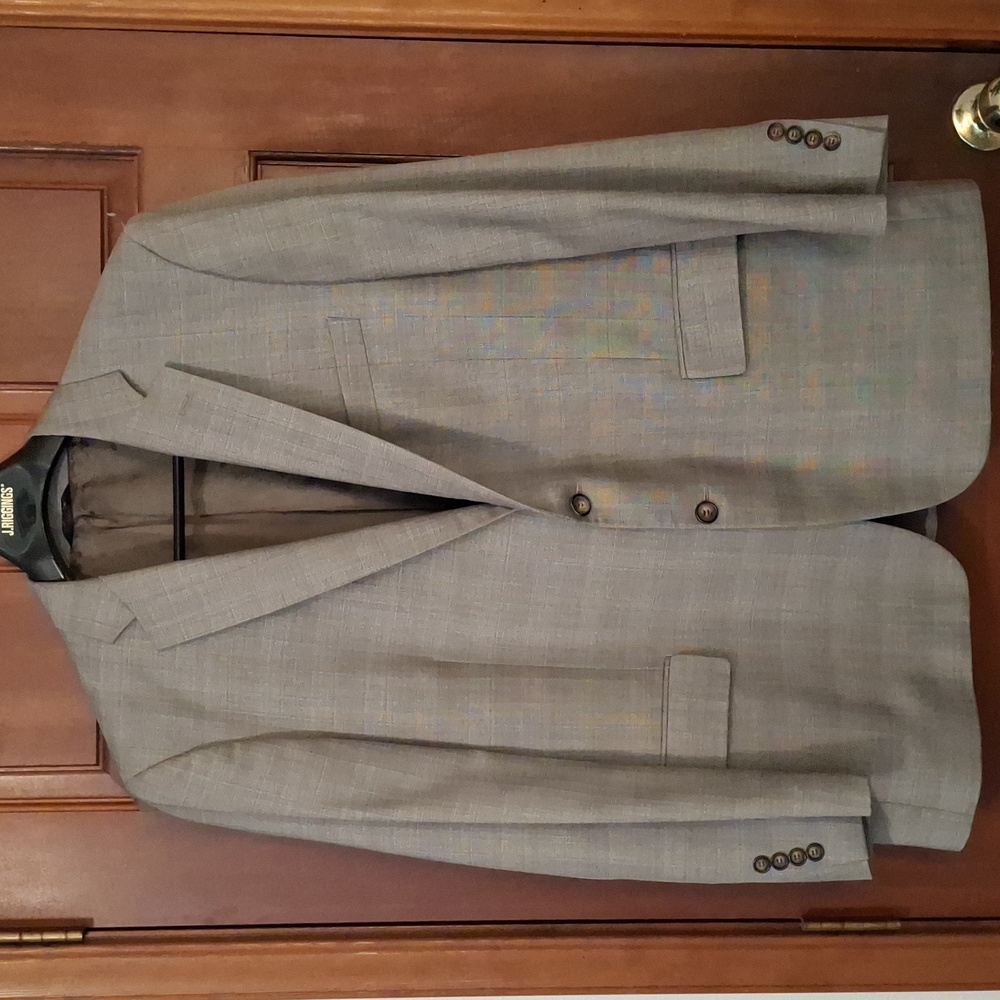 Brooks Brothers Traditional Fit 1818 Madison Gray Men's Blazer Size 46R Ethomas